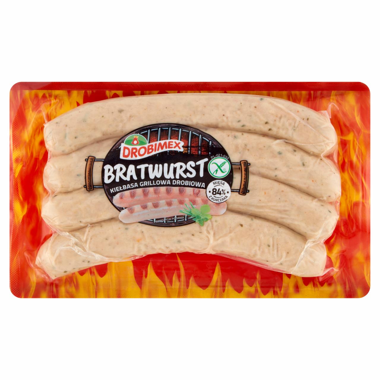 Zdjęcia - Drobimex Bratwurst Kiełbasa grillowa drobiowa 300 g