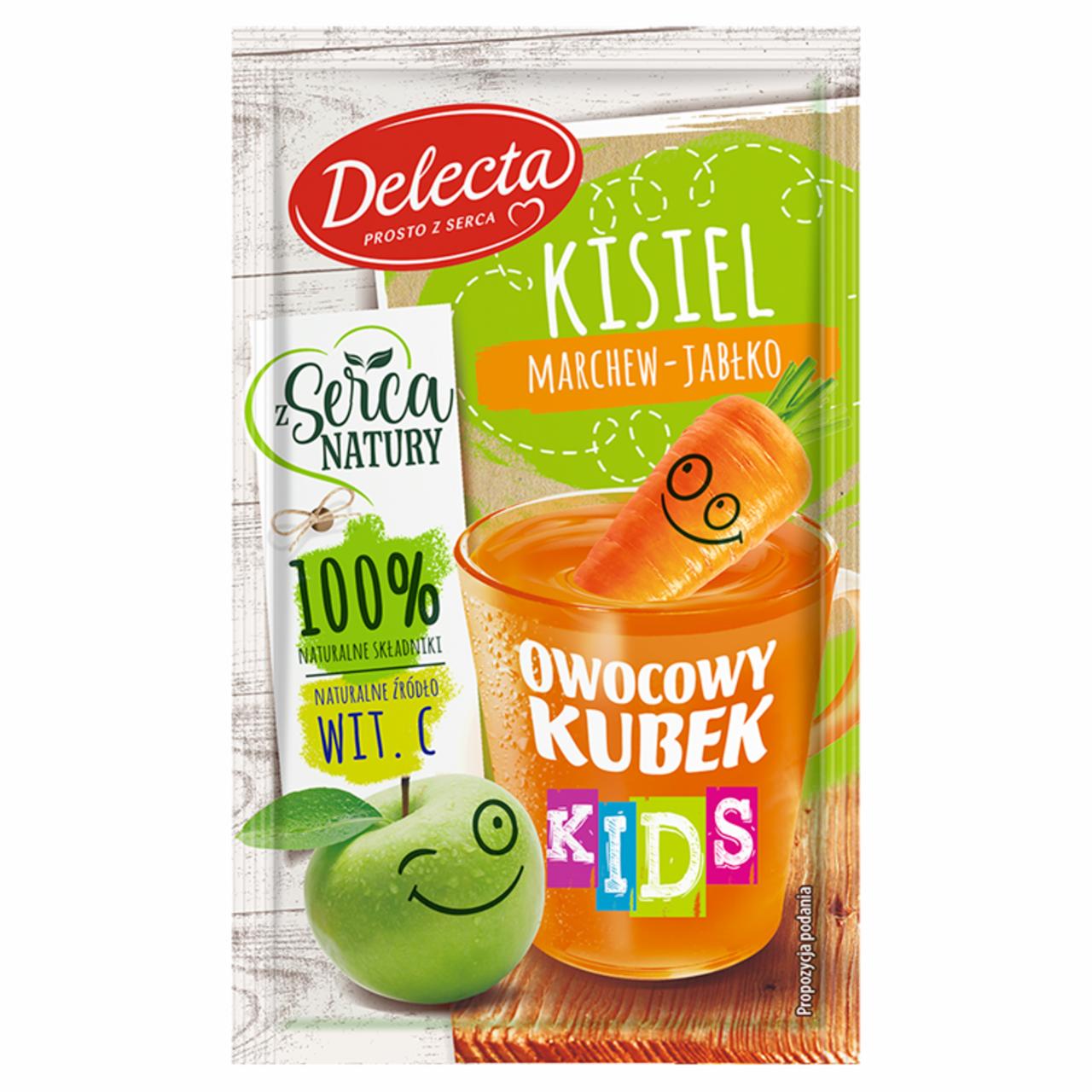 Zdjęcia - Delecta Owocowy kubek Kids Kisiel marchew-jabłko 31 g