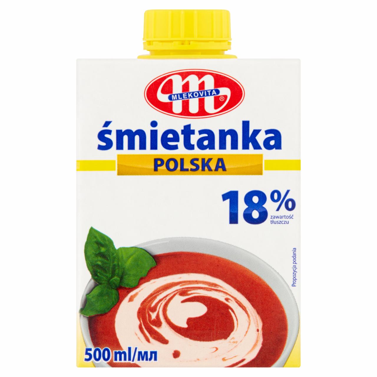 Zdjęcia - Mlekovita Śmietanka Polska kulinarna 18 % 500 ml