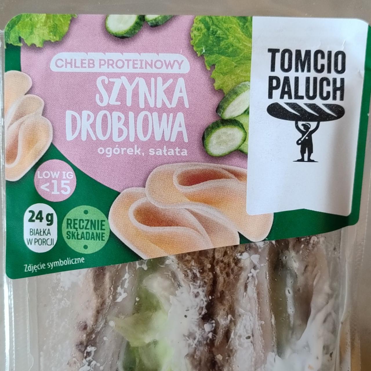 Zdjęcia - Chleb proteinowy szynka drobiowa ogórek sałata Tomcio Paluch