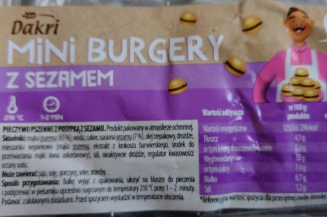 Zdjęcia - Mini burgery z sezamem Dakri