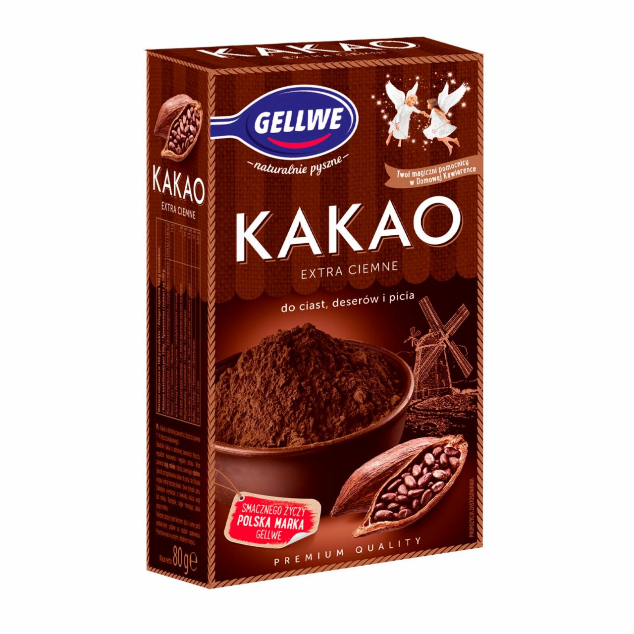 Zdjęcia - Gellwe Kakao extra ciemne 80 g