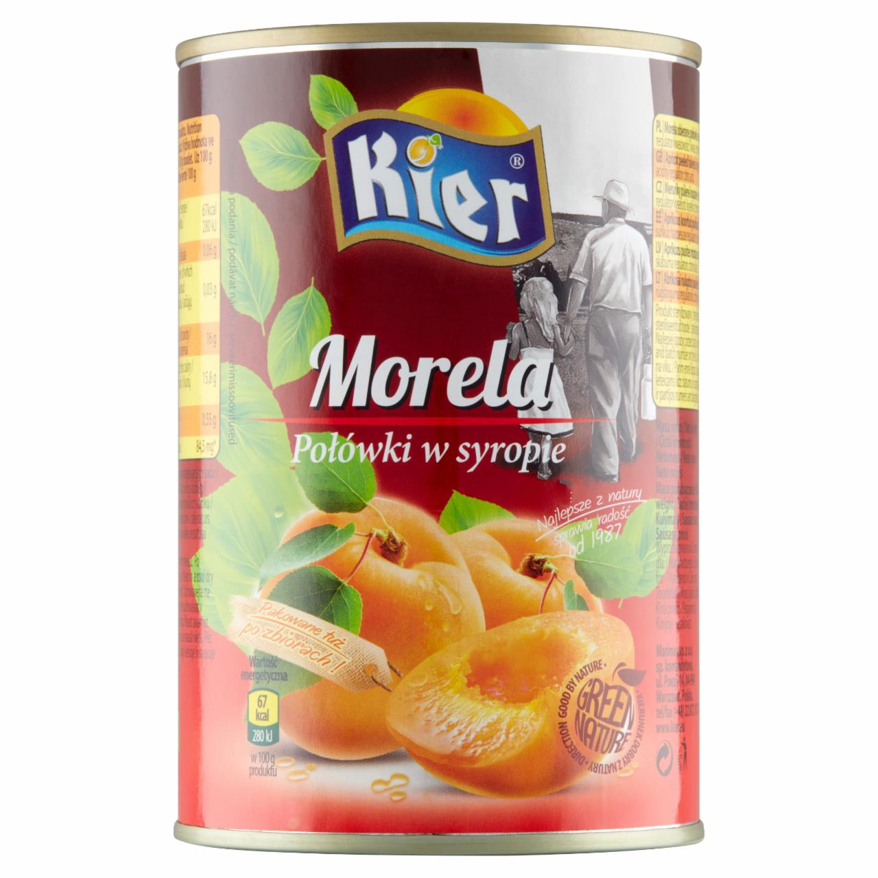 Zdjęcia - Kier Morela połówki w syropie 420 g