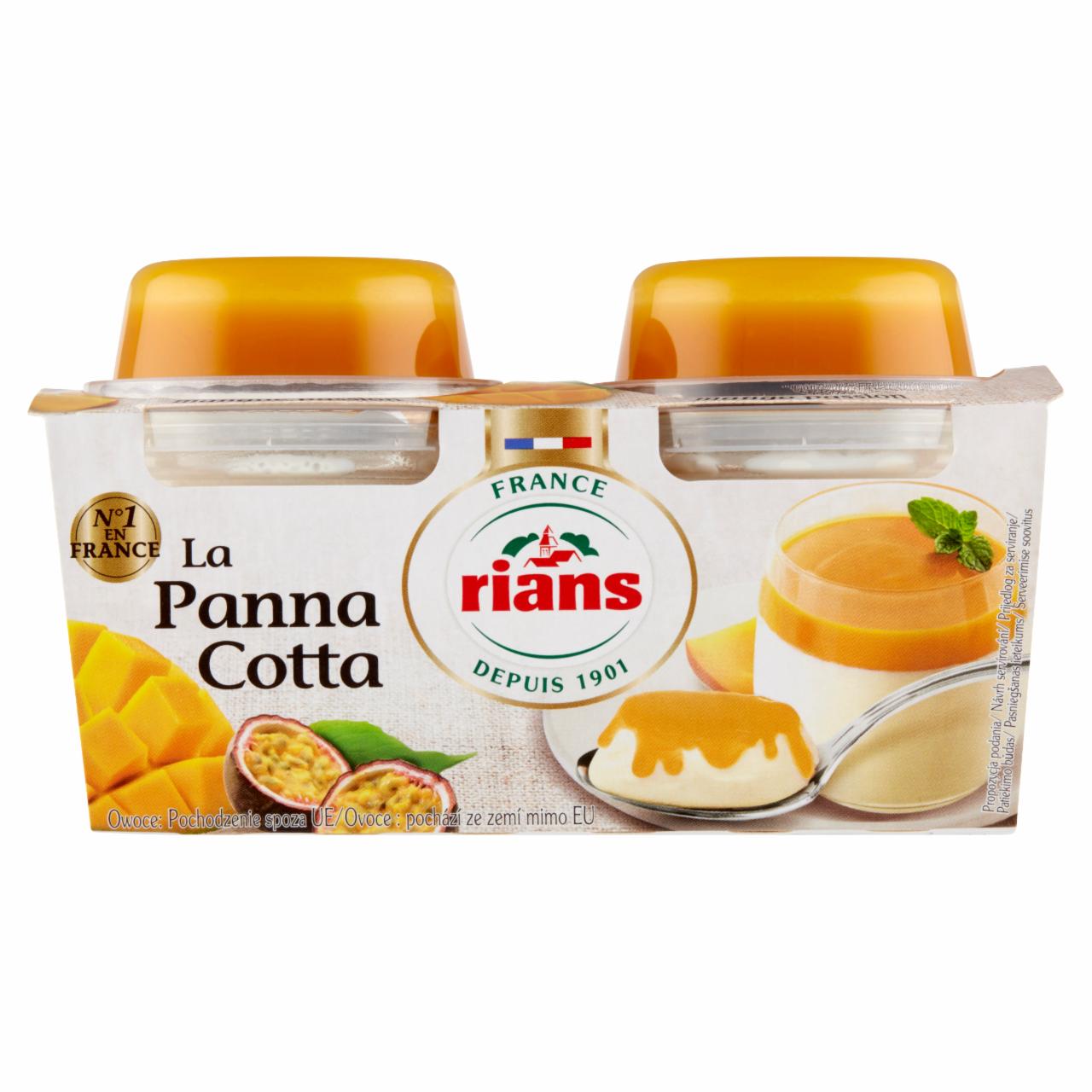 Zdjęcia - Rians Panna Cotta z sosem o smaku mango i marakui 240 g (2 sztuki)