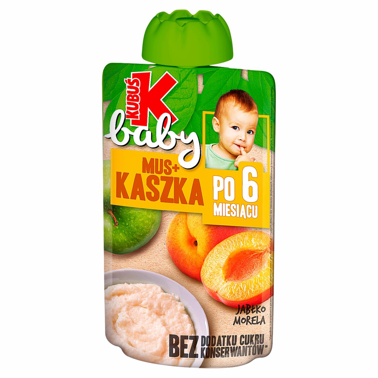 Zdjęcia - Kubuś Baby Mus+kaszka po 6 miesiącu jabłko morela 100 g