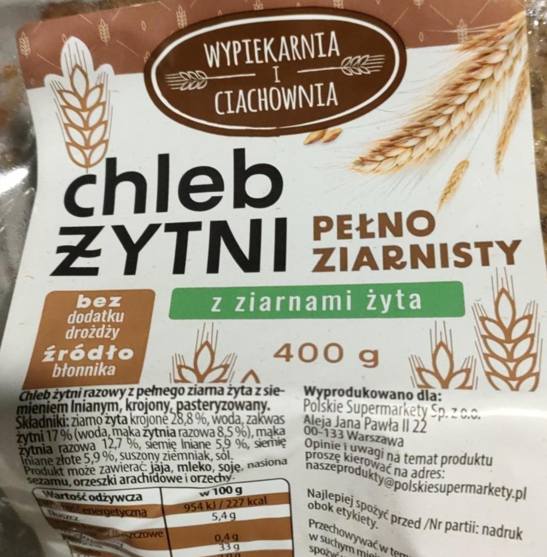 Zdjęcia - Chleb żytni pełnoziarnisty Wypiekarnia i ciachownia