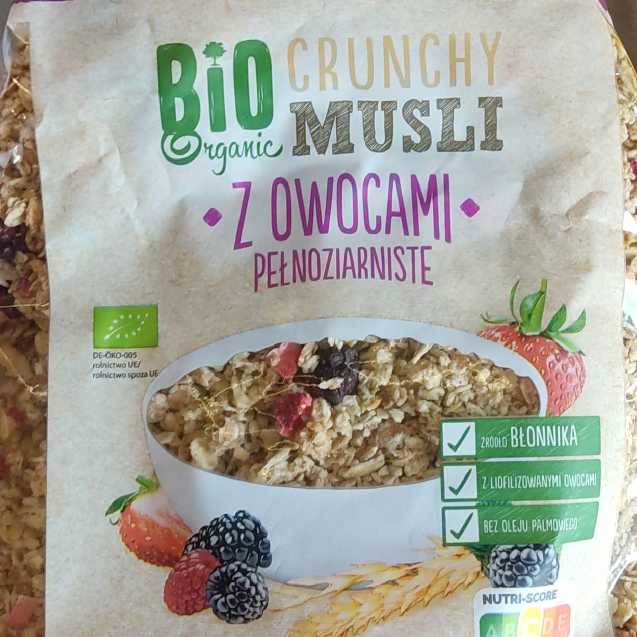 Zdjęcia - Crunchy musli z owocami pełnoziarniste Bio Organic