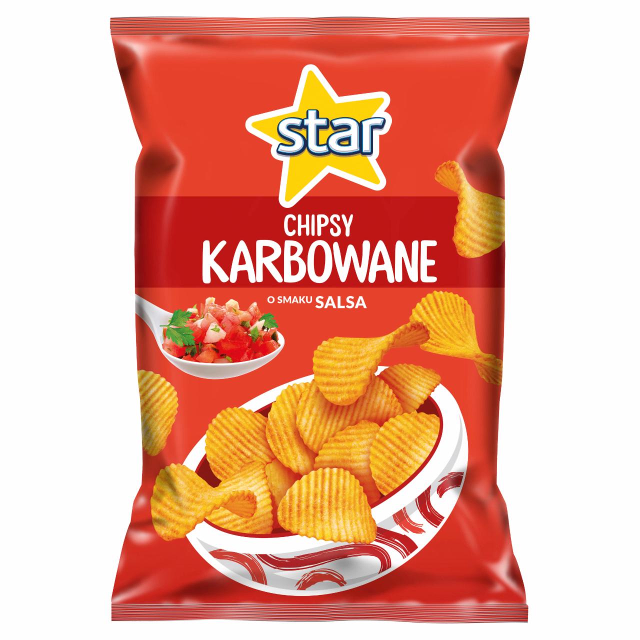 Zdjęcia - Star Chipsy karbowane o smaku salsa 130 g