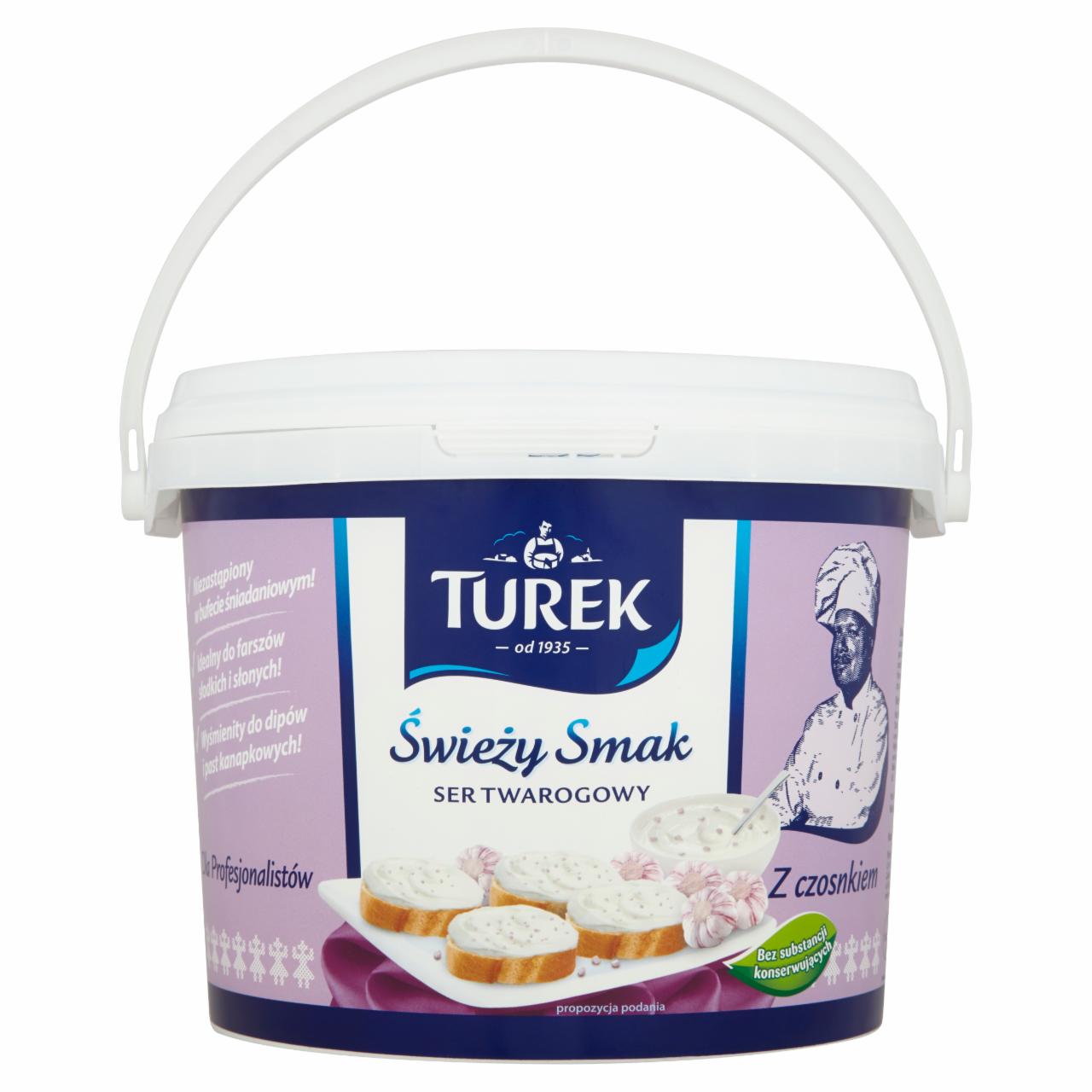 Zdjęcia - Turek Świeży Smak Ser twarogowy z czosnkiem 3 kg