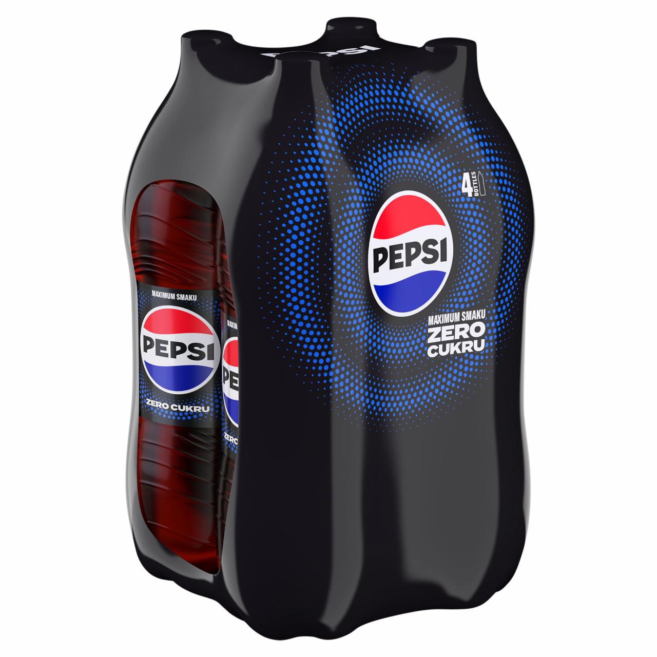 Zdjęcia - Pepsi-Cola Zero cukru Napój gazowany o smaku cola 8 l (4 x 2 l)