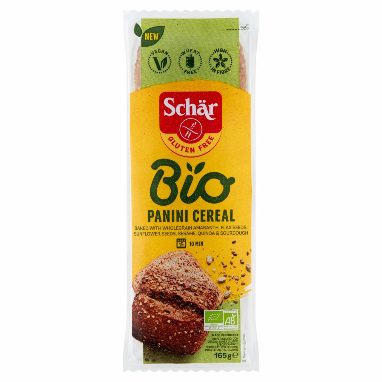 Zdjęcia - Schär Bio Panini Cereal Bezglutenowe ekologiczne bułki wieloziarniste 165 g (3 sztuki)