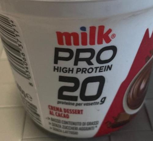 Zdjęcia - Pro high protein 20g crema dessert al cacao Milk