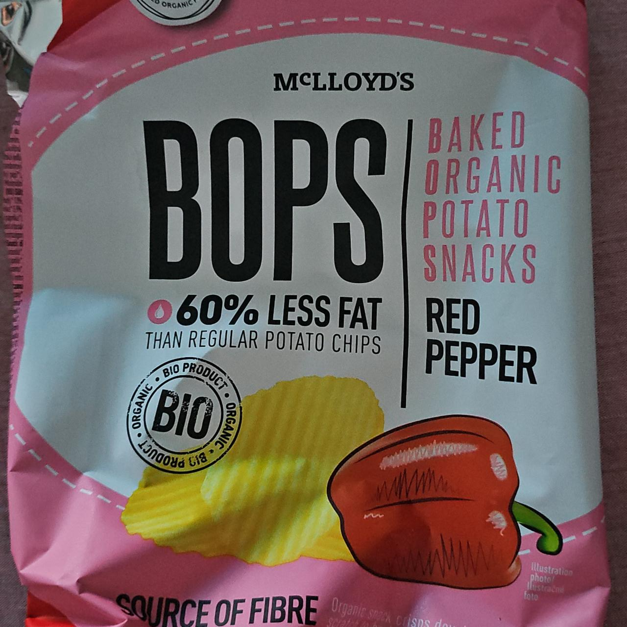 Zdjęcia - Bops baked organic potato snacks red pepper McLloyd's