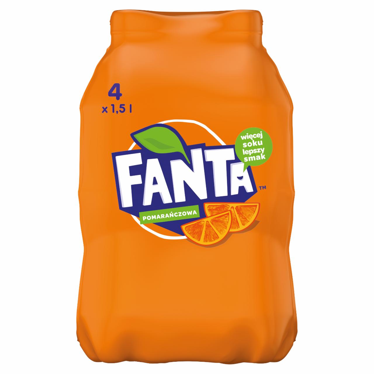 Zdjęcia - Fanta Pomarańczowa Napój gazowany 4 x 1,5 l