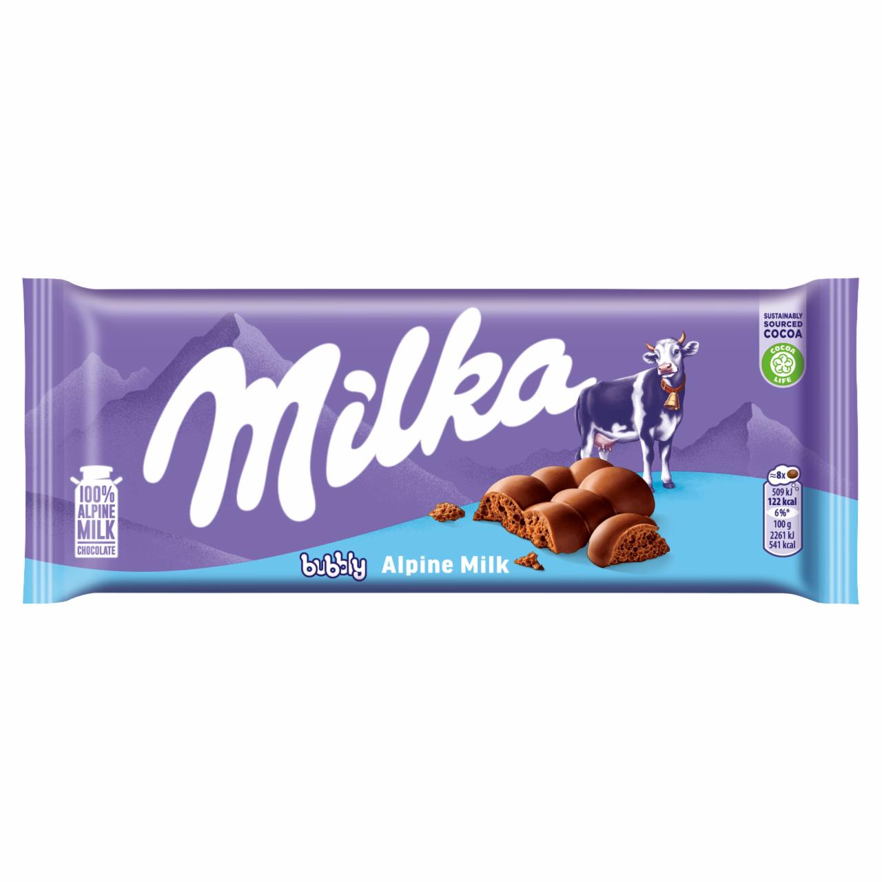 Zdjęcia - Milka Czekolada mleczna Bubbly 90 g