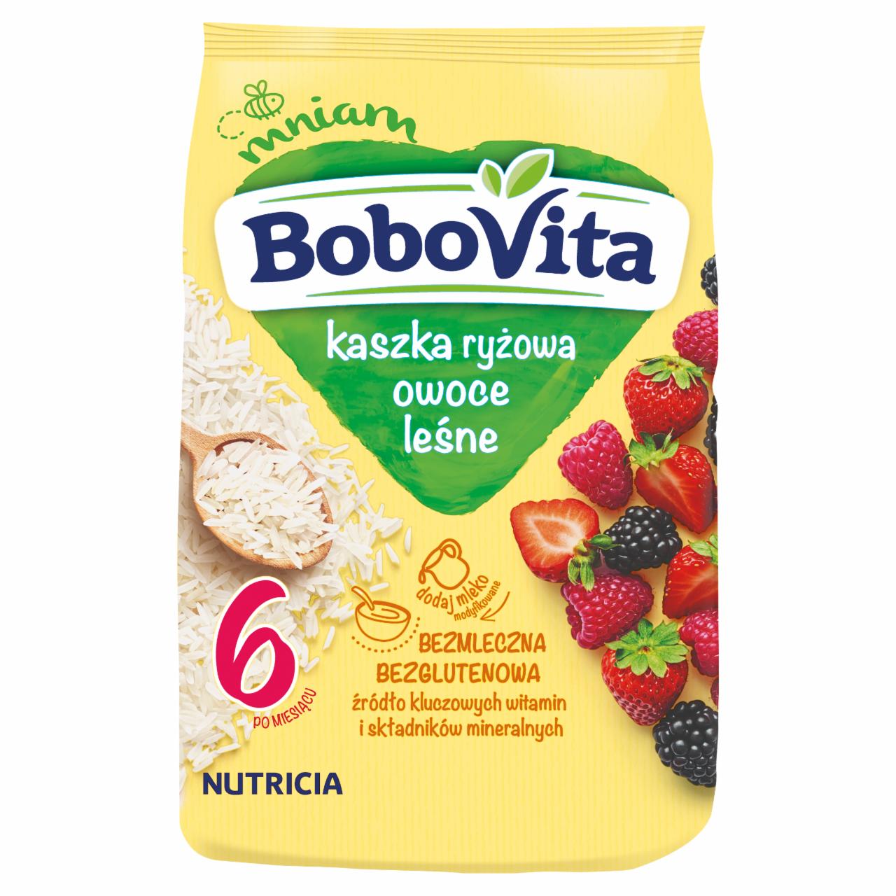 Zdjęcia - BoboVita Kaszka ryżowa owoce leśne po 6 miesiącu 180 g