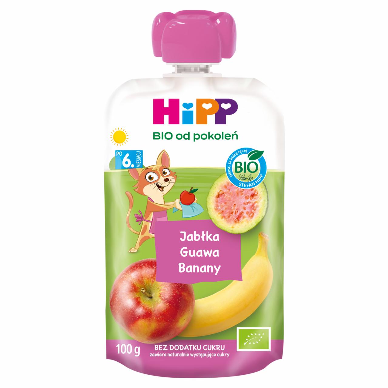 Zdjęcia - HiPP BIO Mus owocowy jabłka guawa banany po 6. miesiącu 100 g