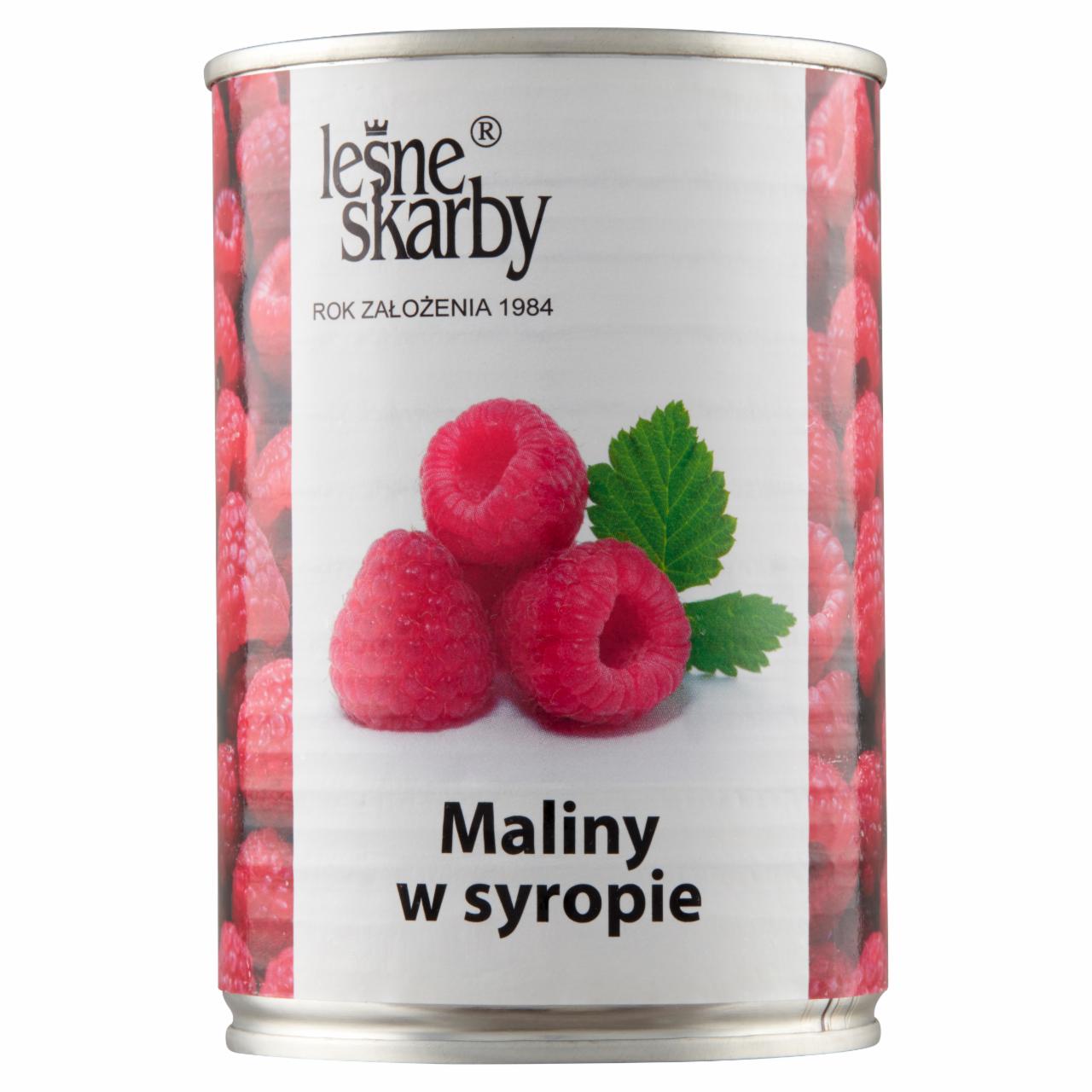 Zdjęcia - Leśne Skarby Maliny w syropie 400 g