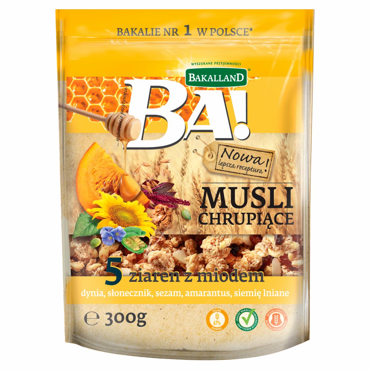 Zdjęcia - Bakalland Ba! Musli chrupiące 5 ziaren z miodem 300 g