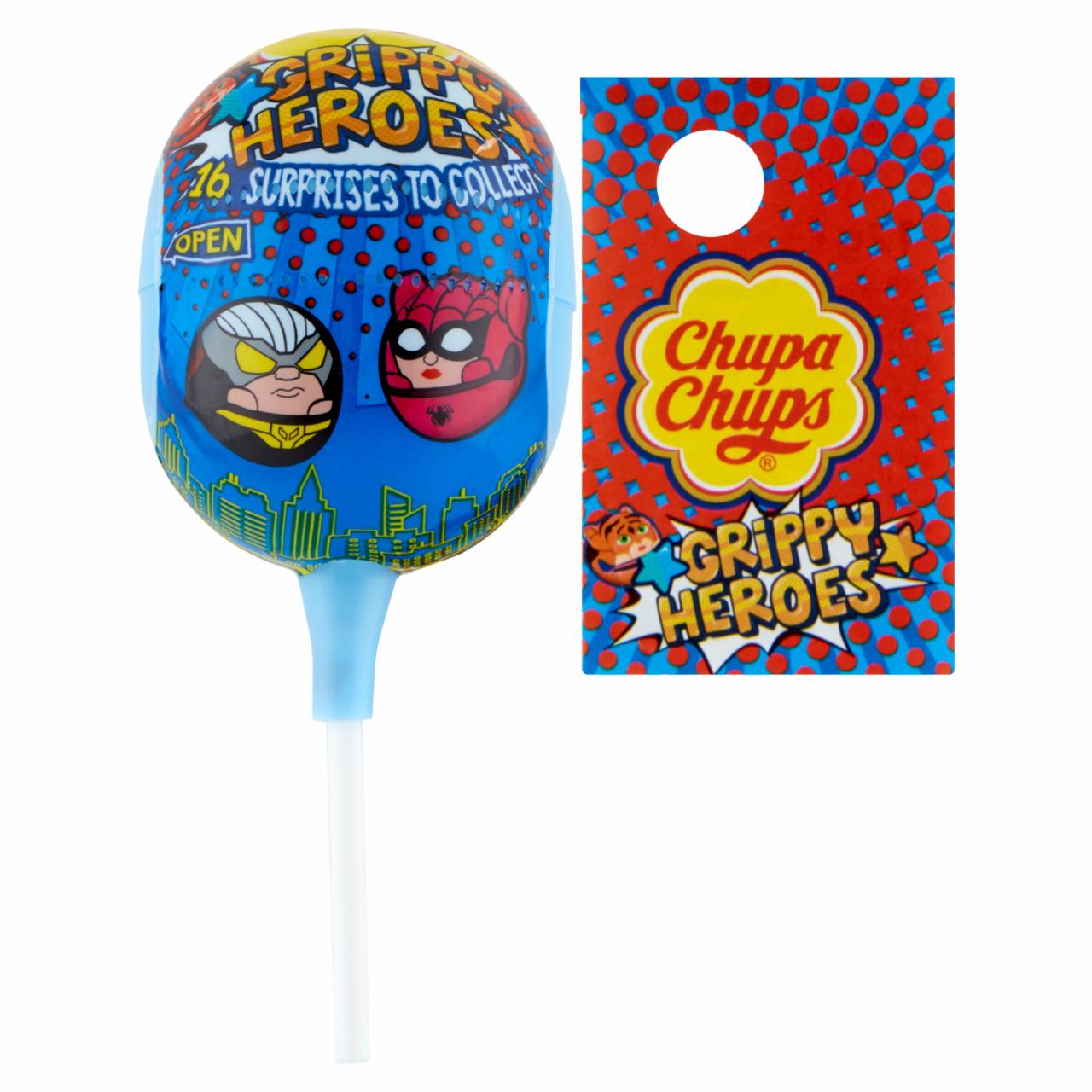 Zdjęcia - Chupa Chups Grippy Heroes Lizak o smaku truskawkowym 12 g