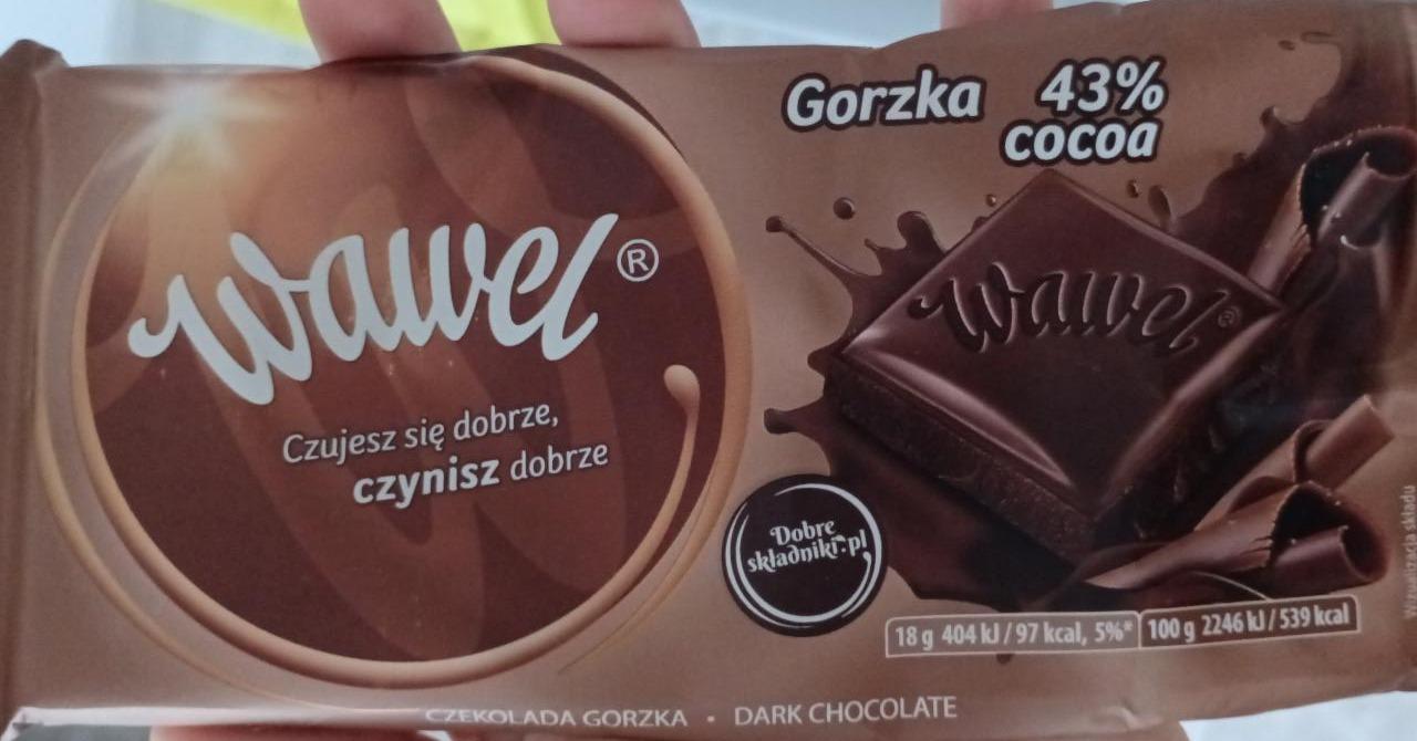 Zdjęcia - Wawel Czekolada delikatnie gorzka 43 % Cocoa 90 g