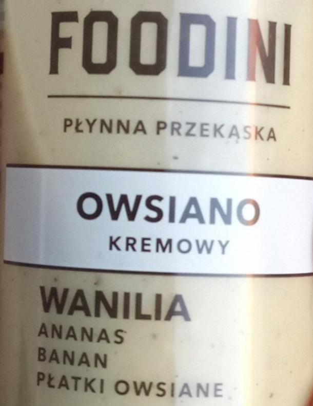 Zdjęcia - Płynna przekąska owsiano kremowa o smaku wanilii ananasa banana i płatków owsianych Foodini