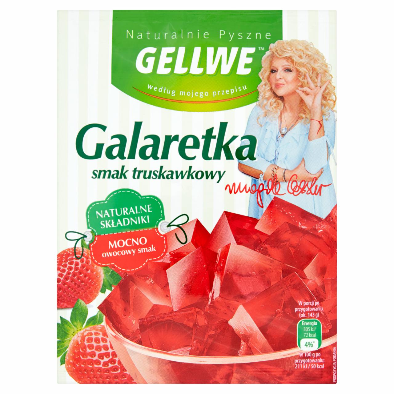 Zdjęcia - Gellwe Naturalnie Pyszne Galaretka smak truskawkowy 75 g