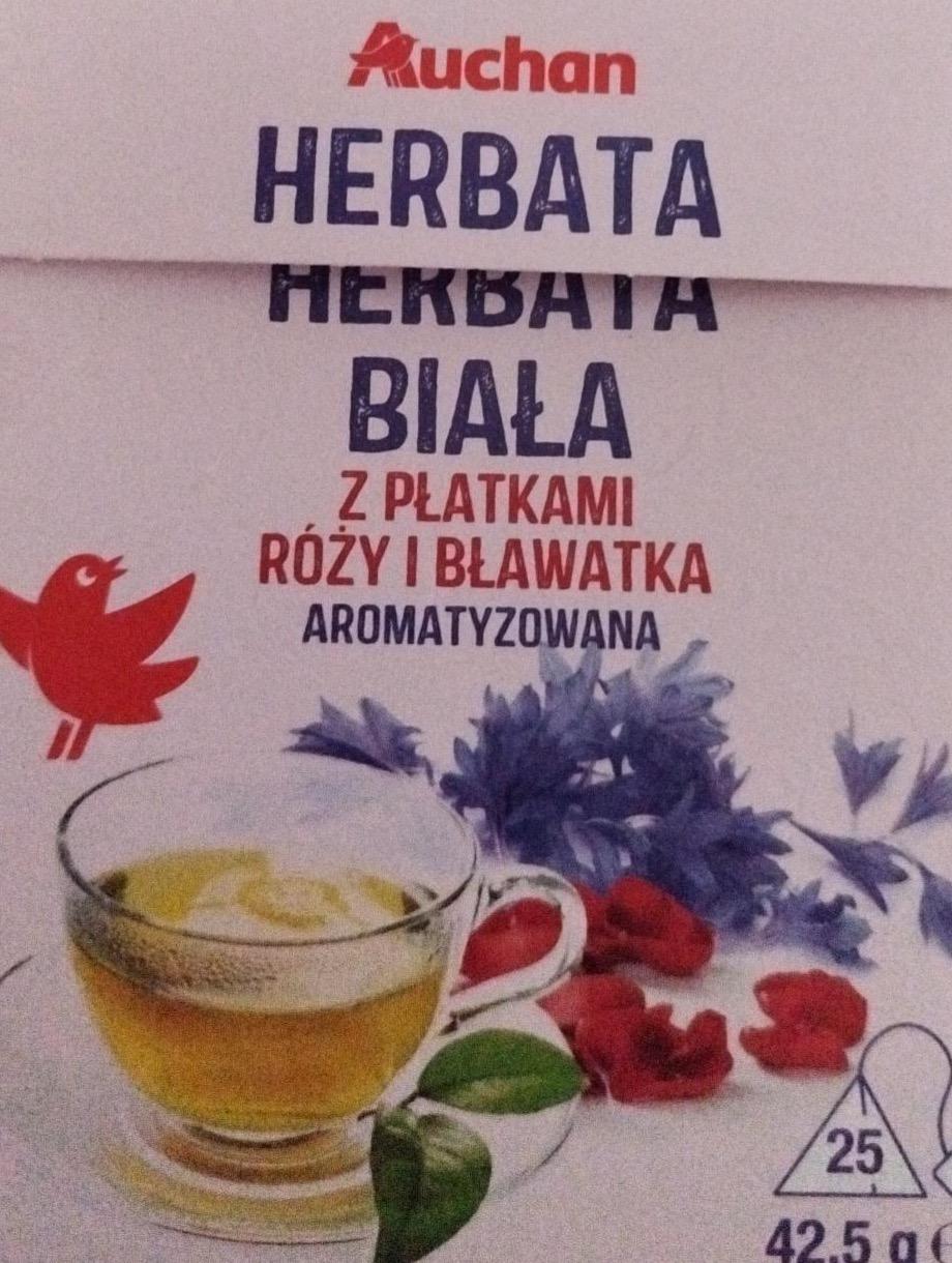 Zdjęcia - Herbata biała z płatkami róży i bławatka Auchan