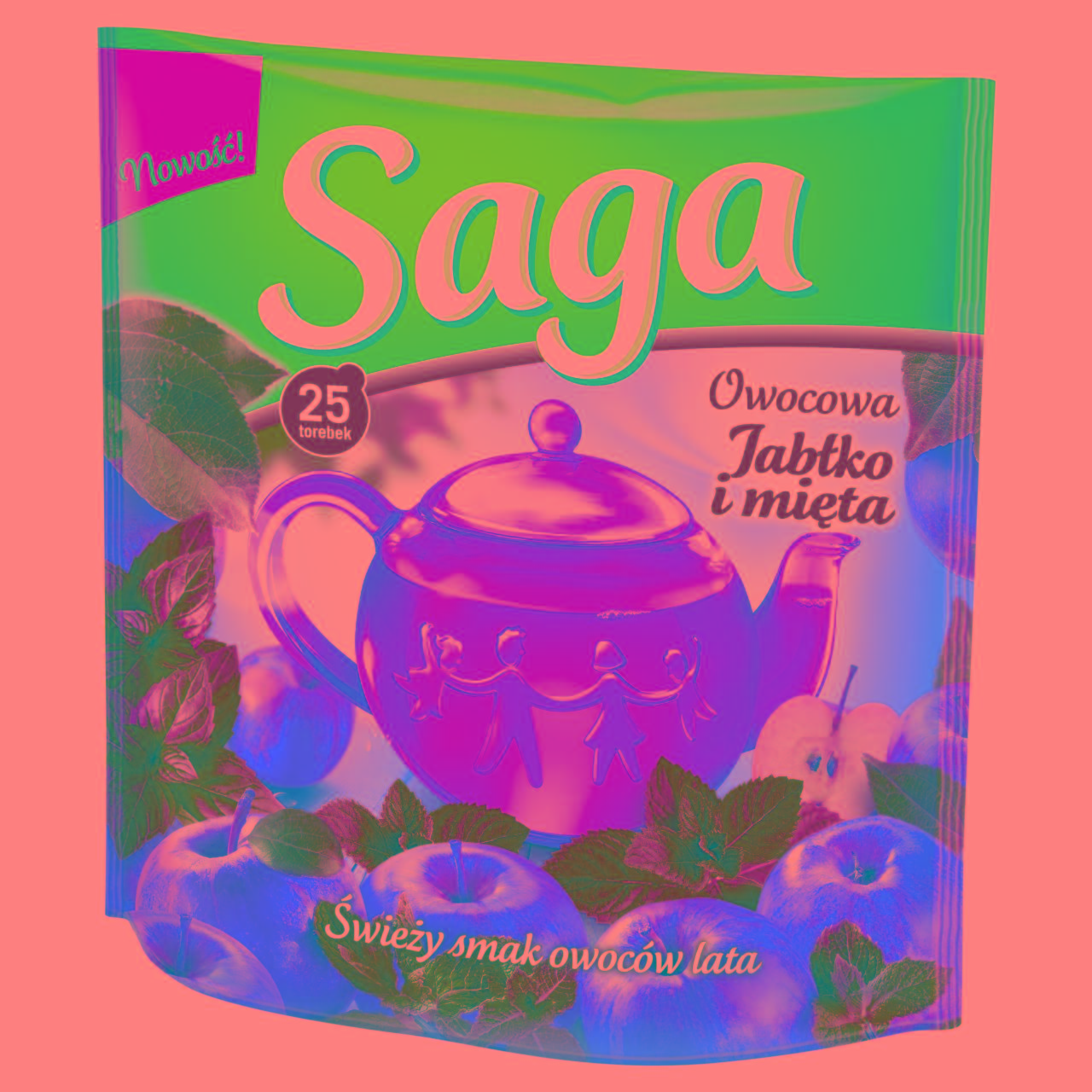 Zdjęcia - Saga Owocowa jabłko i mięta Herbatka 45 g (25 torebek)