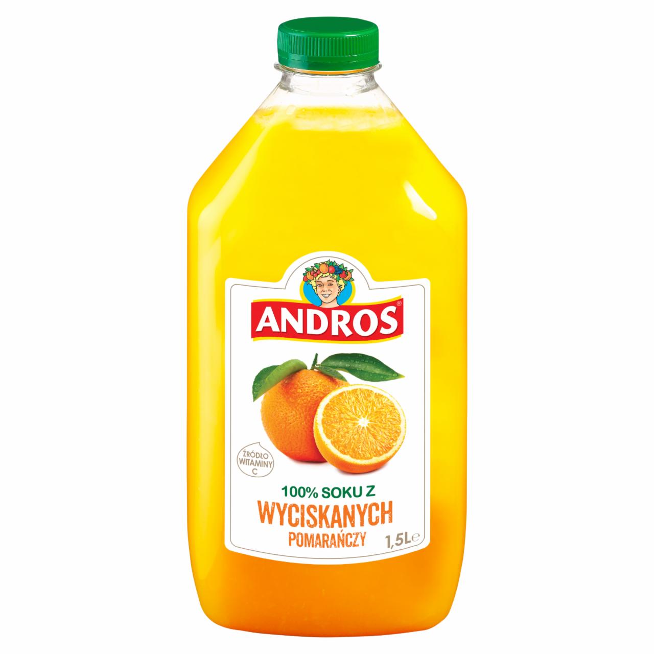 Zdjęcia - Andros 100 % soku z wyciskanych pomarańczy 1,5 l