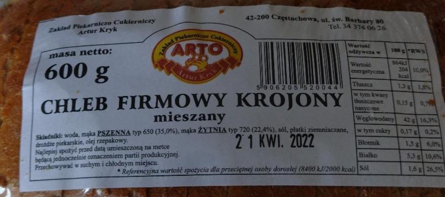 Zdjęcia - Chleb firmowy krojony ARTO