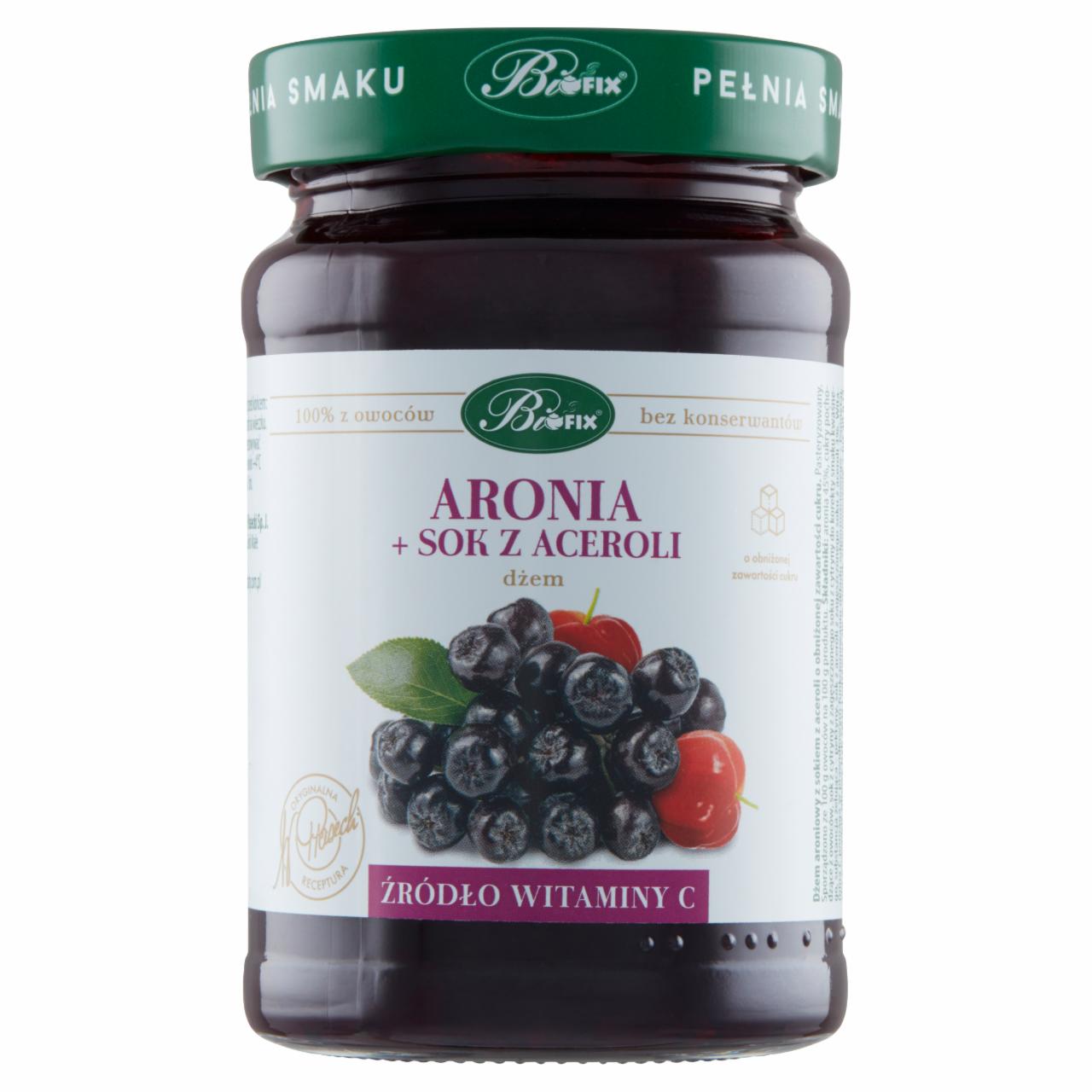 Zdjęcia - Bifix Dżem aronia + sok z aceroli 290 g