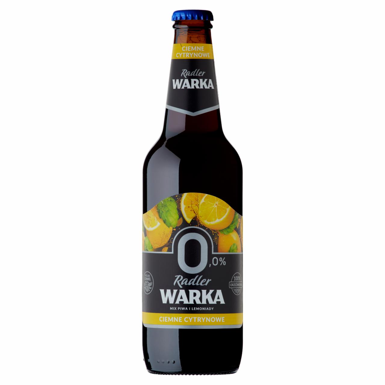 Zdjęcia - Warka Radler Piwo ciemne bezalkoholowe z lemoniadą o smaku cytrusowym 500 ml