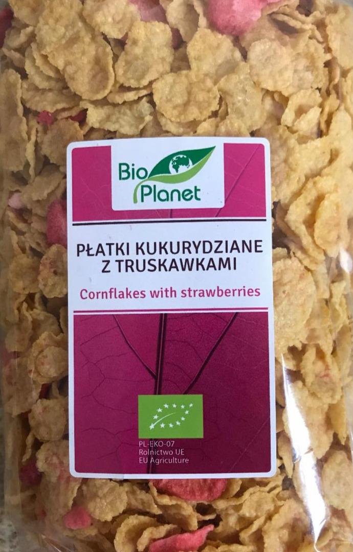 Zdjęcia - Płatki kukurydziane z truskawkami Bio Planet