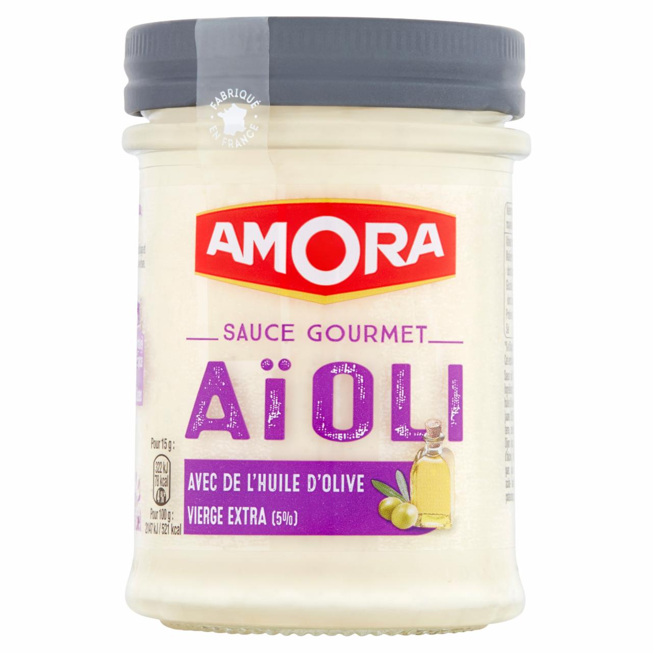 Zdjęcia - Amora Sos aioli z oliwą z oliwek ekstra virgin 182 g