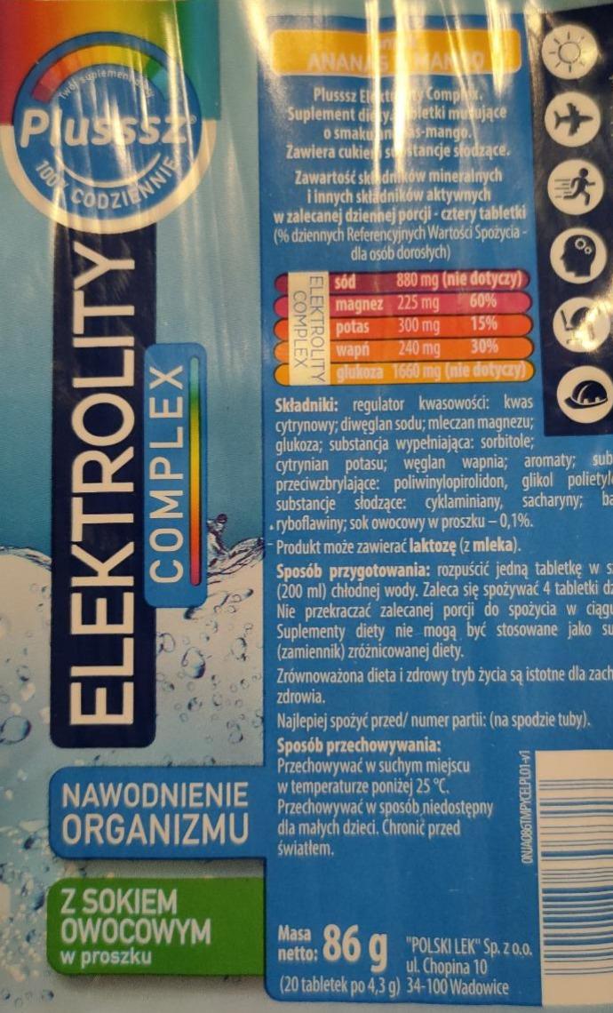 Zdjęcia - Suplement diety elektrolity pełny zestaw + 100 % multiwitamina Plusssz