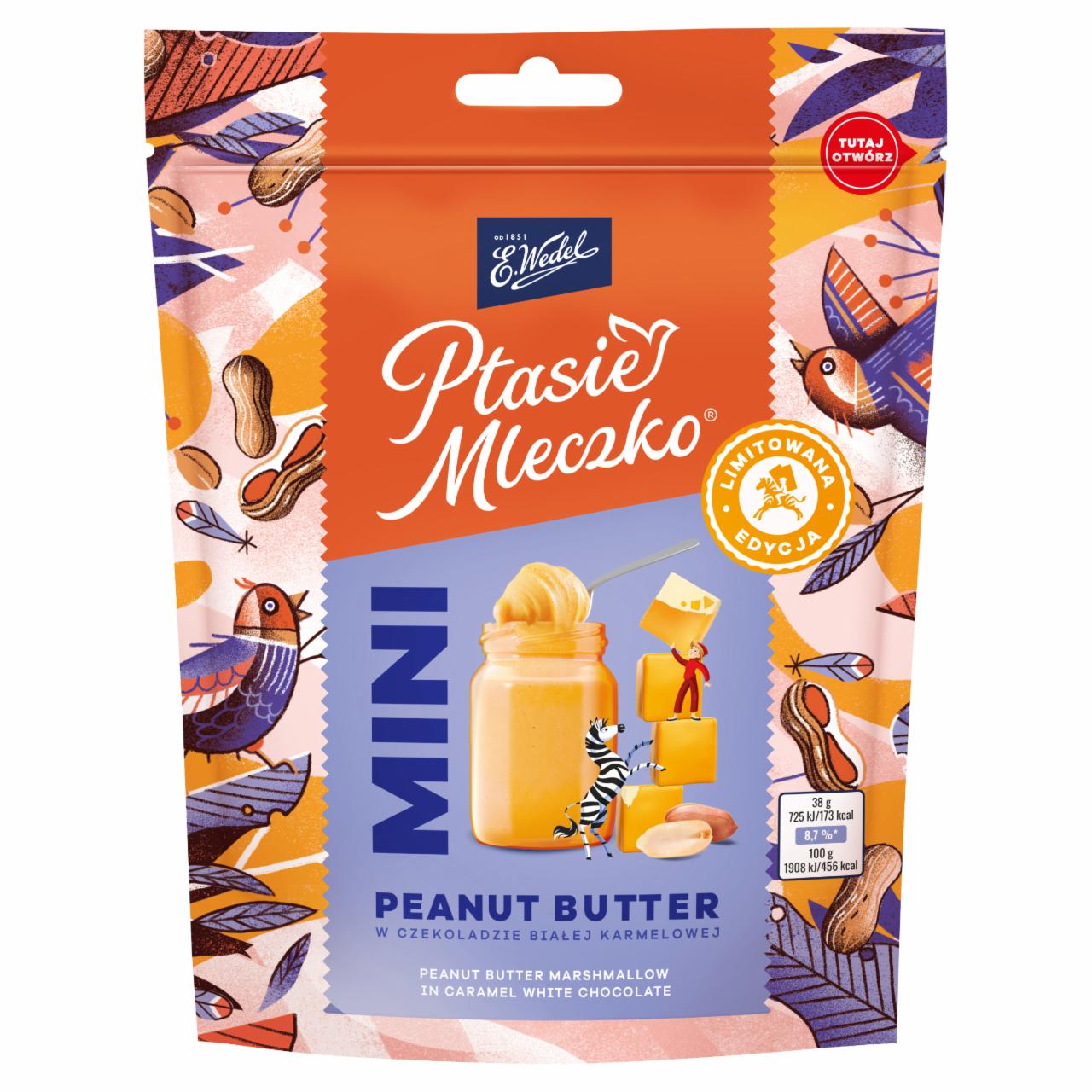 Zdjęcia - E. Wedel Peanut Butter Ptasie Mleczko mini 115 g