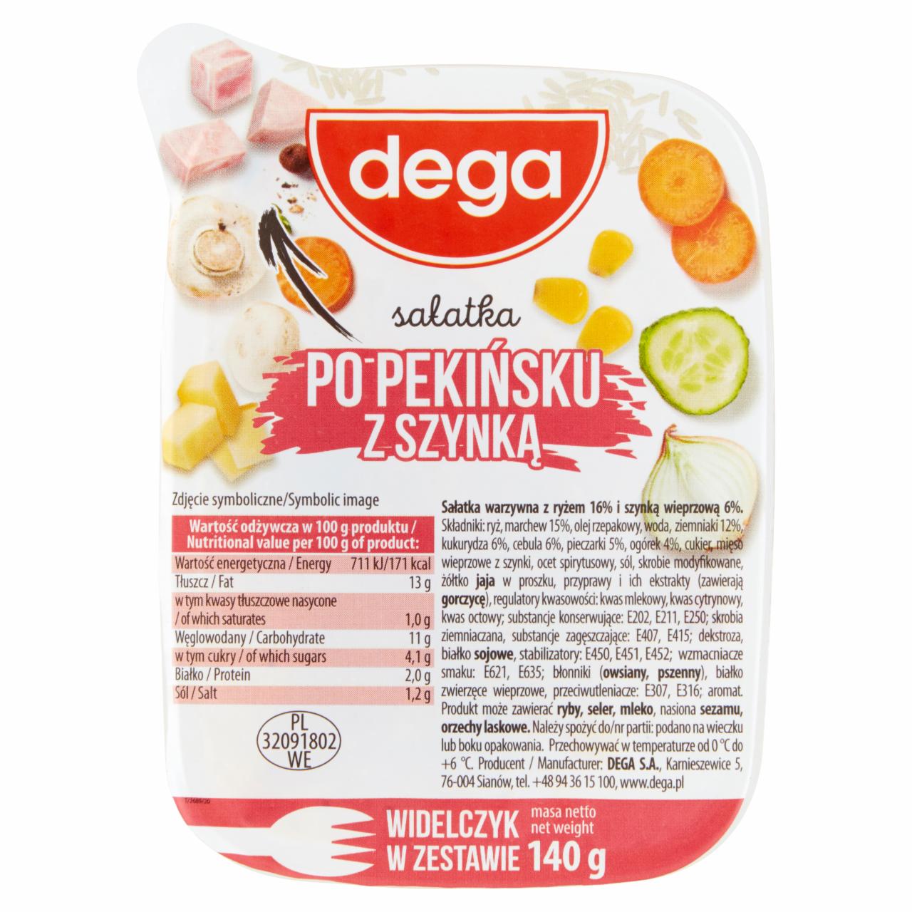 Zdjęcia - Dega Sałatka po pekińsku z szynką 140 g