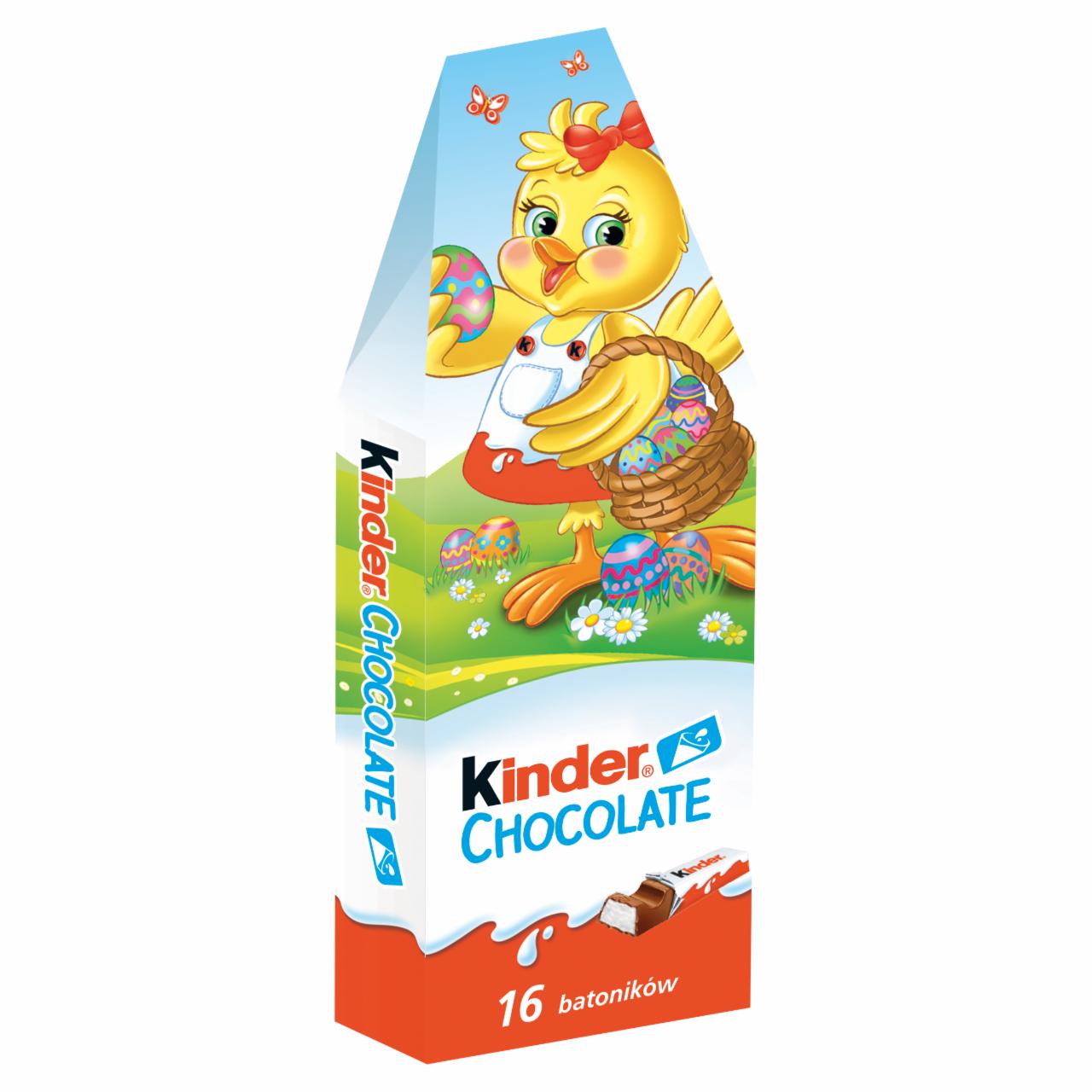 Zdjęcia - Kinder Chocolate Batonik z mlecznej czekolady z nadzieniem mlecznym 200 g (16 sztuk)