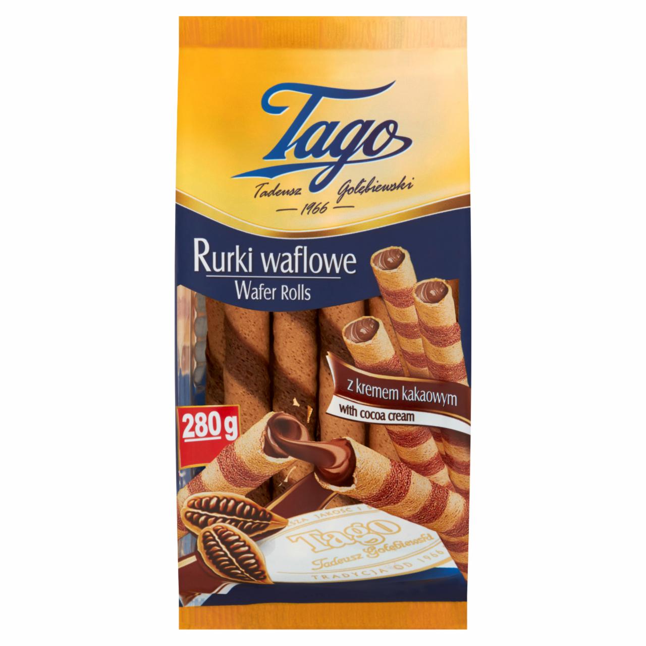 Zdjęcia - Tago Rurki waflowe z kremem kakaowym 280 g