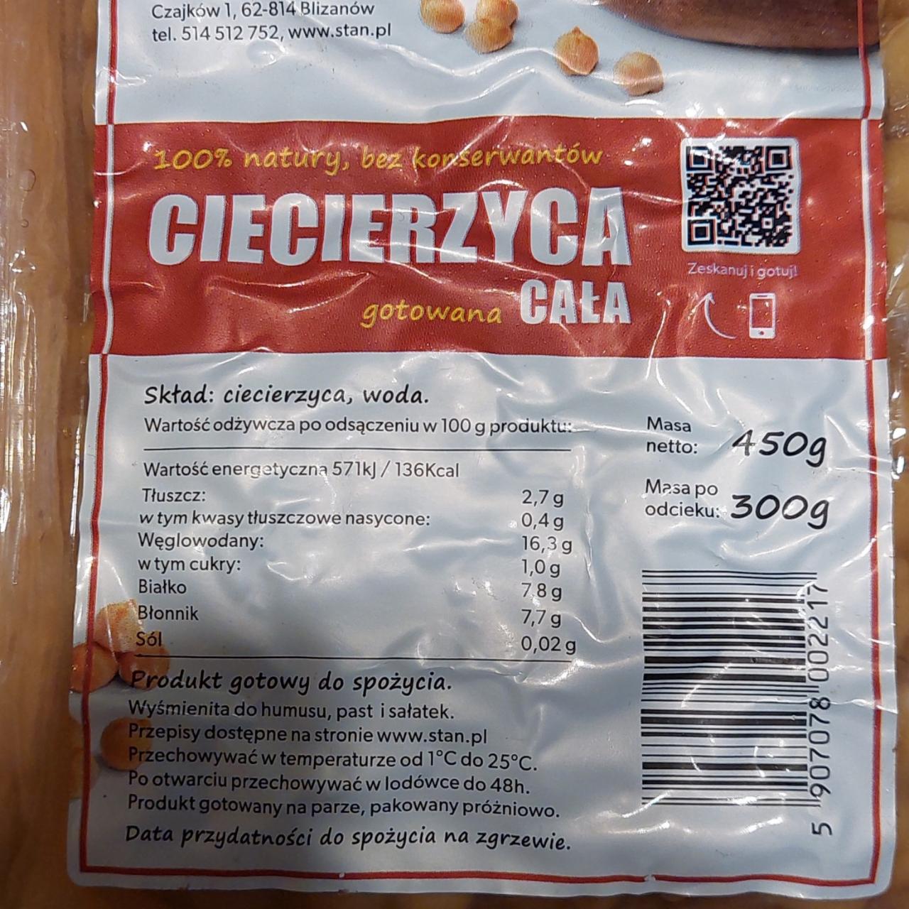 Zdjęcia - Ciecierzyca gotowana cała Stan