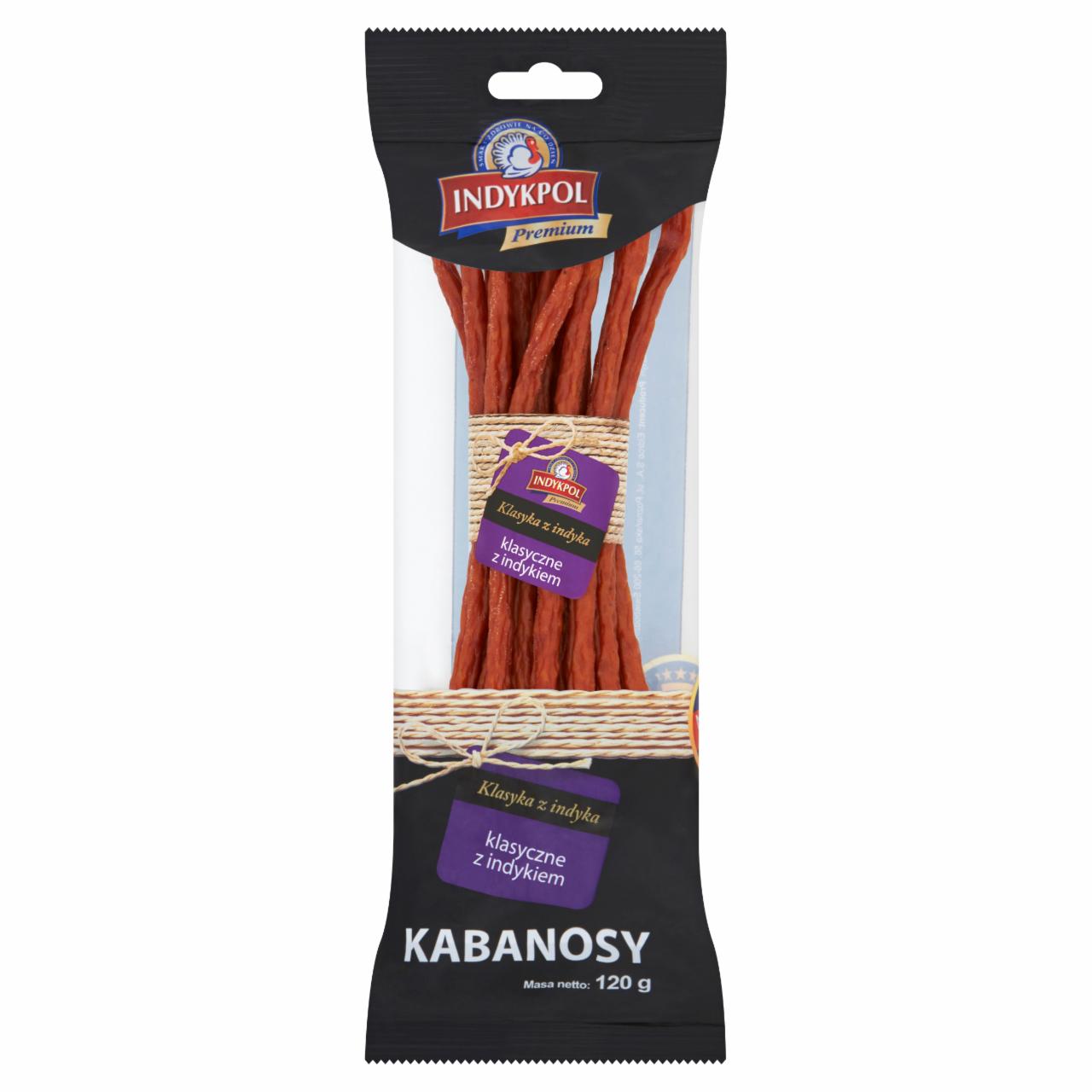 Zdjęcia - Indykpol Premium Kabanosy klasyczne z indykiem 120 g