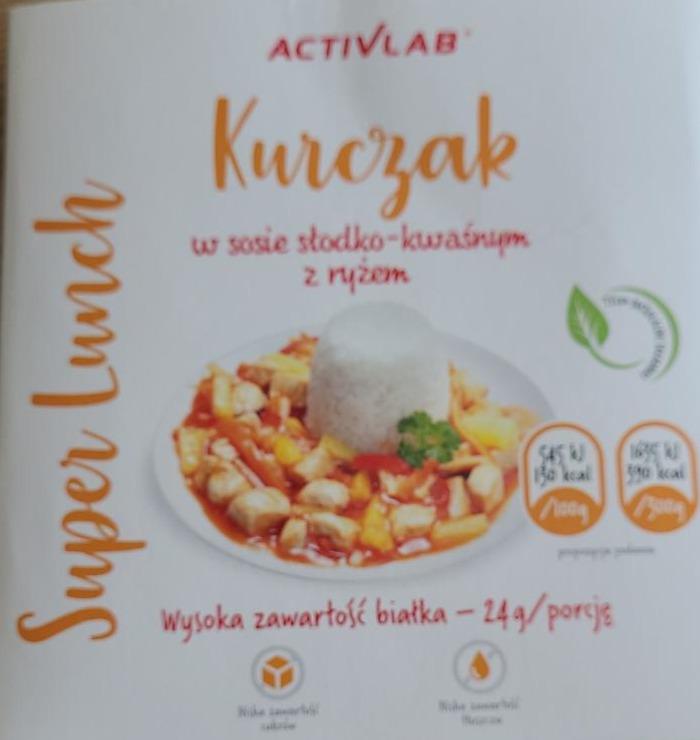 Zdjęcia - Kurczak w sosie słodko kwaśnym z ryżem Activlab