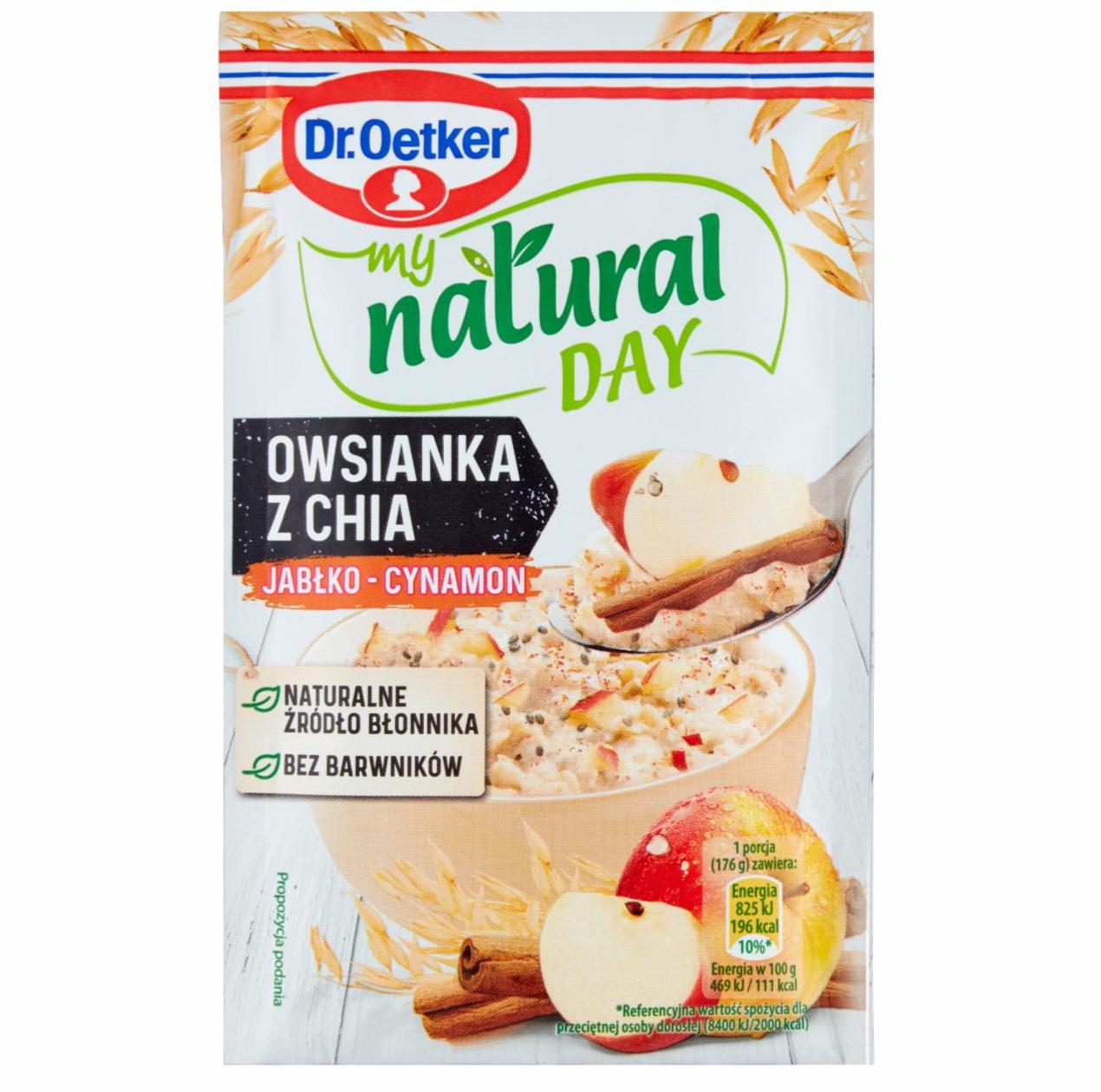 Zdjęcia - Dr. Oetker My Natural Day Owsianka z chia jabłko-cynamon 51 g