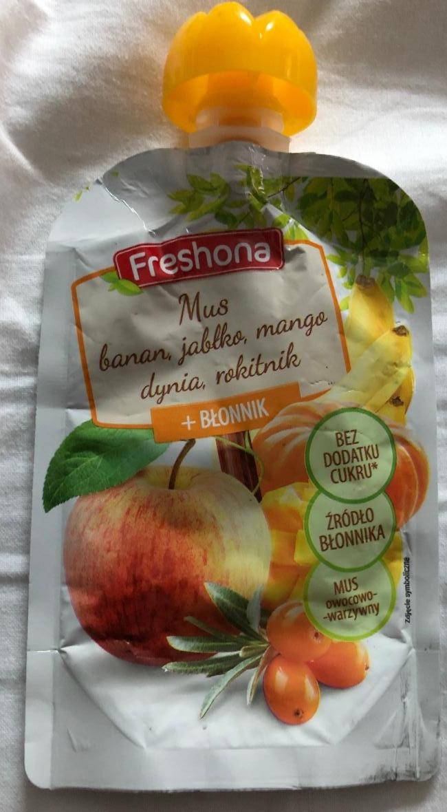 Zdjęcia - Mus Banan Jabłko Mango Dynia Rokitnik Freshona