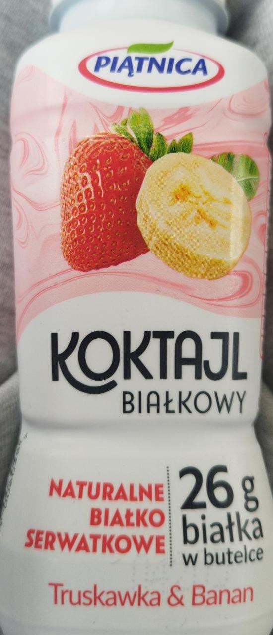 Zdjęcia - Koktajl białkowy truskawka banan Piątnica