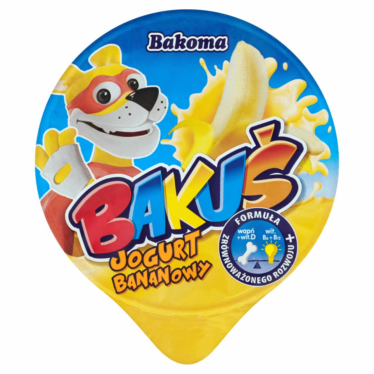 Zdjęcia - Bakoma Bakuś Jogurt bananowy 100 g