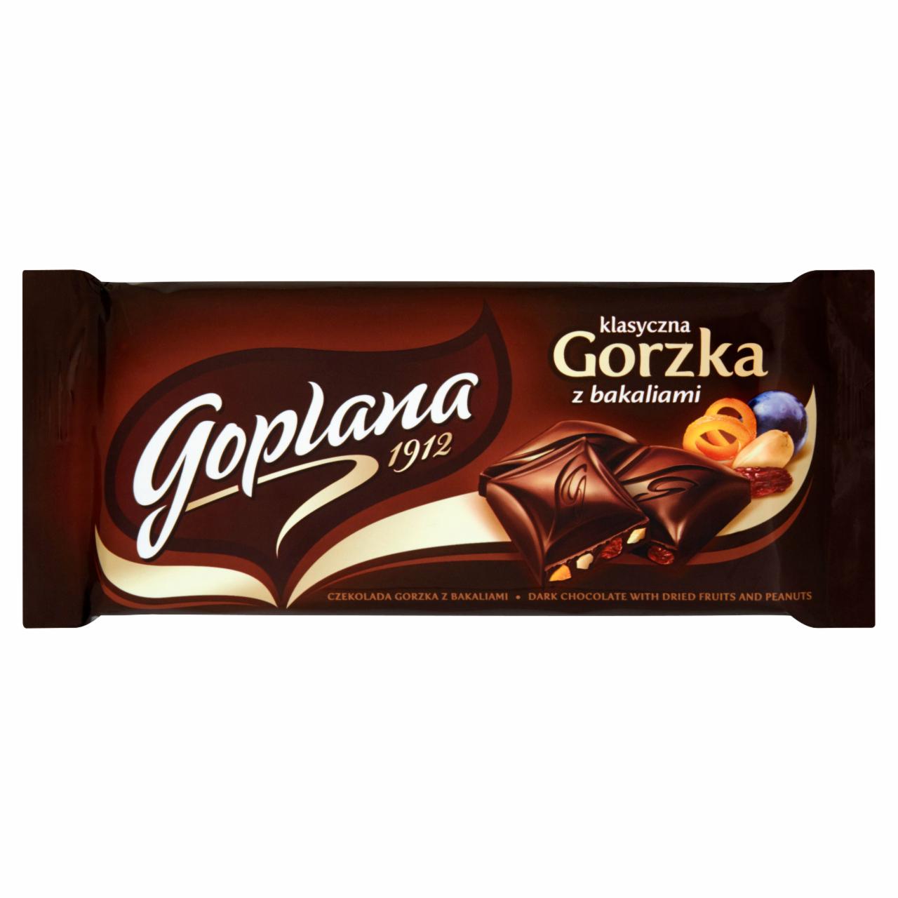 Zdjęcia - Goplana Klasyczna gorzka z bakaliami Czekolada 90 g