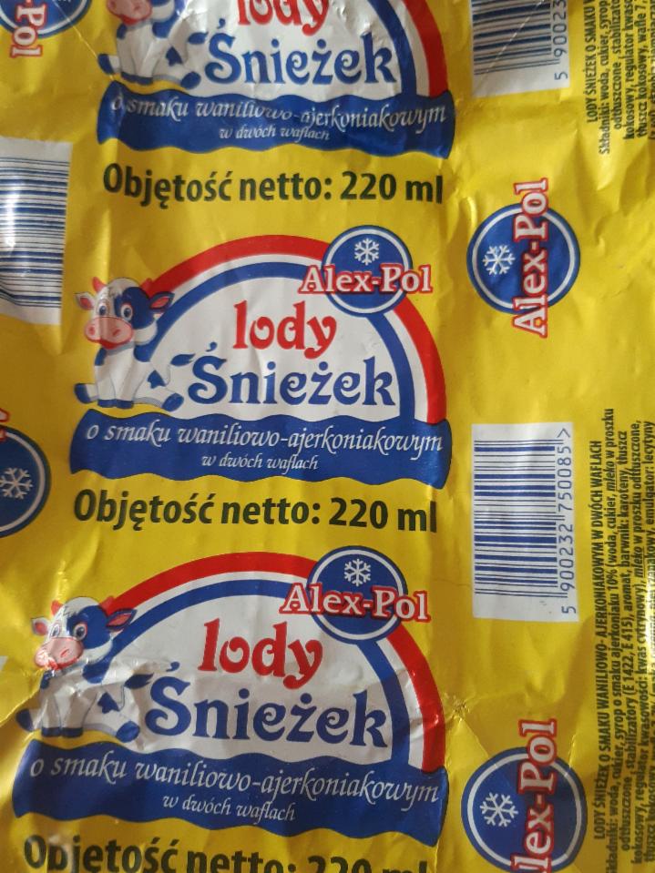 Zdjęcia - lody Śnieżek Alex-Pol