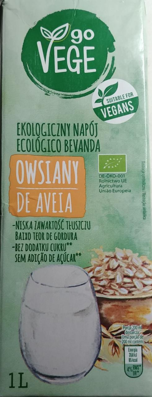 Zdjęcia - Ekologiczny napój owsiany de aveia bio GoVege